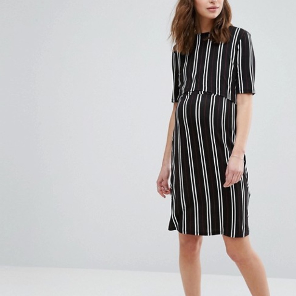 Maternity Double Layered Nursing Dress